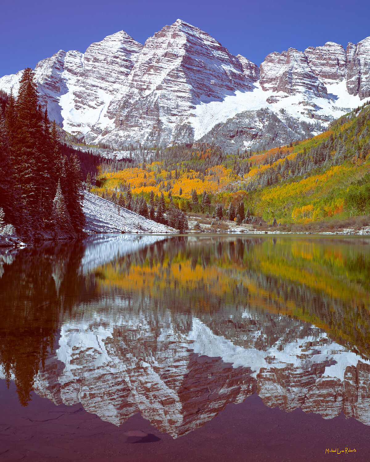 The Maroon Bells are reportedly among the most-photographed mountains in all of the United States. In the fall, when the aspens...